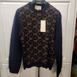 GUCCI GG Intarsia-Knit Virgin Wool Jumper
